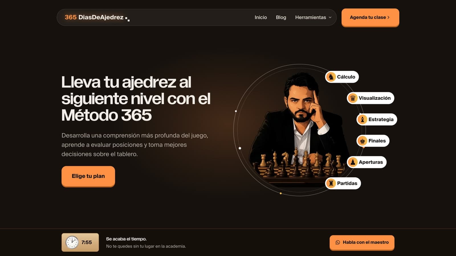 Página de inicio de 365 Días de Ajedrez